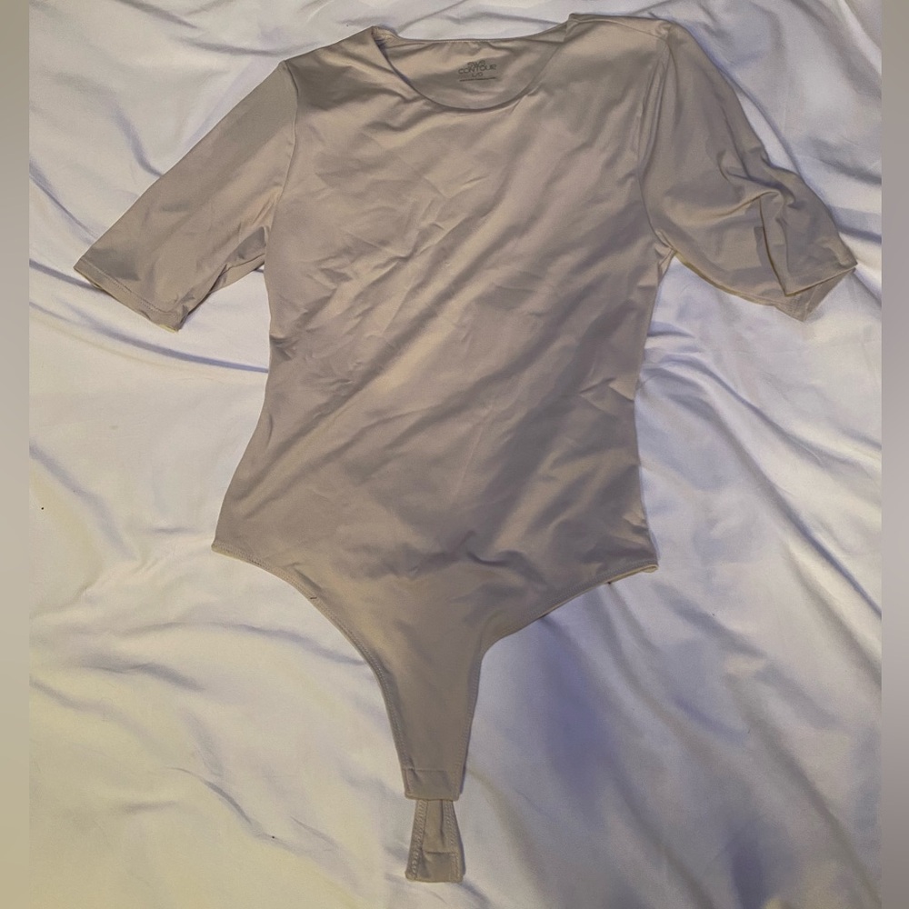 Woman's Beige Clasp Bodysuit